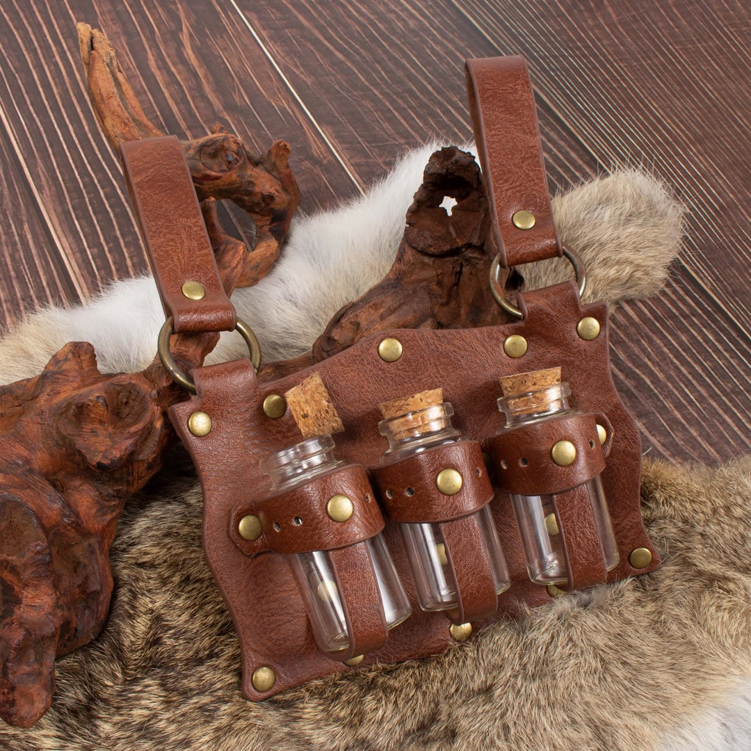 WorldNorse Mittelalterliche Zaubertrankfläschchen-Tasche und Gürtel - image 1