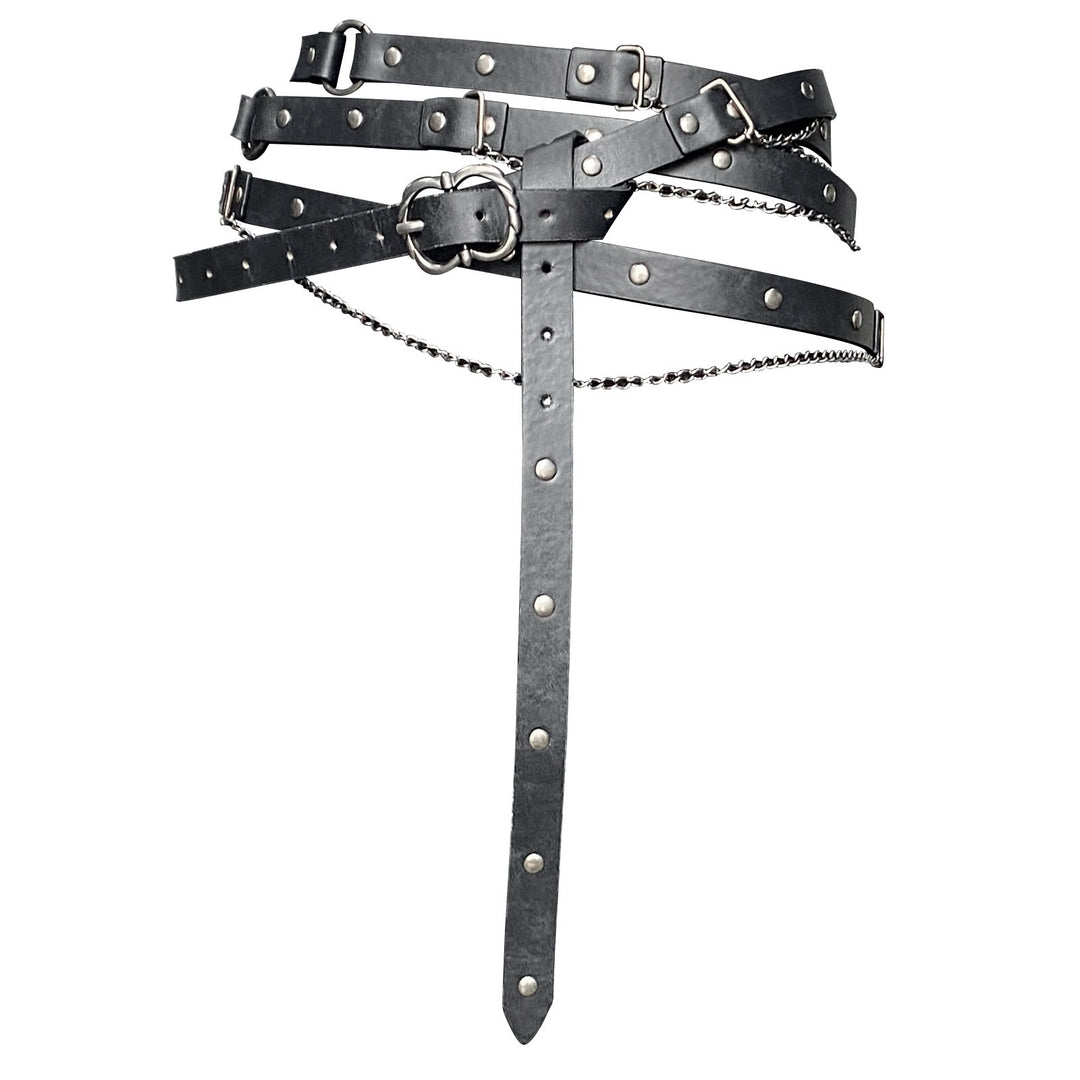 WorldNorse Punk Nietenkettengürtel - Schwarz - image 0