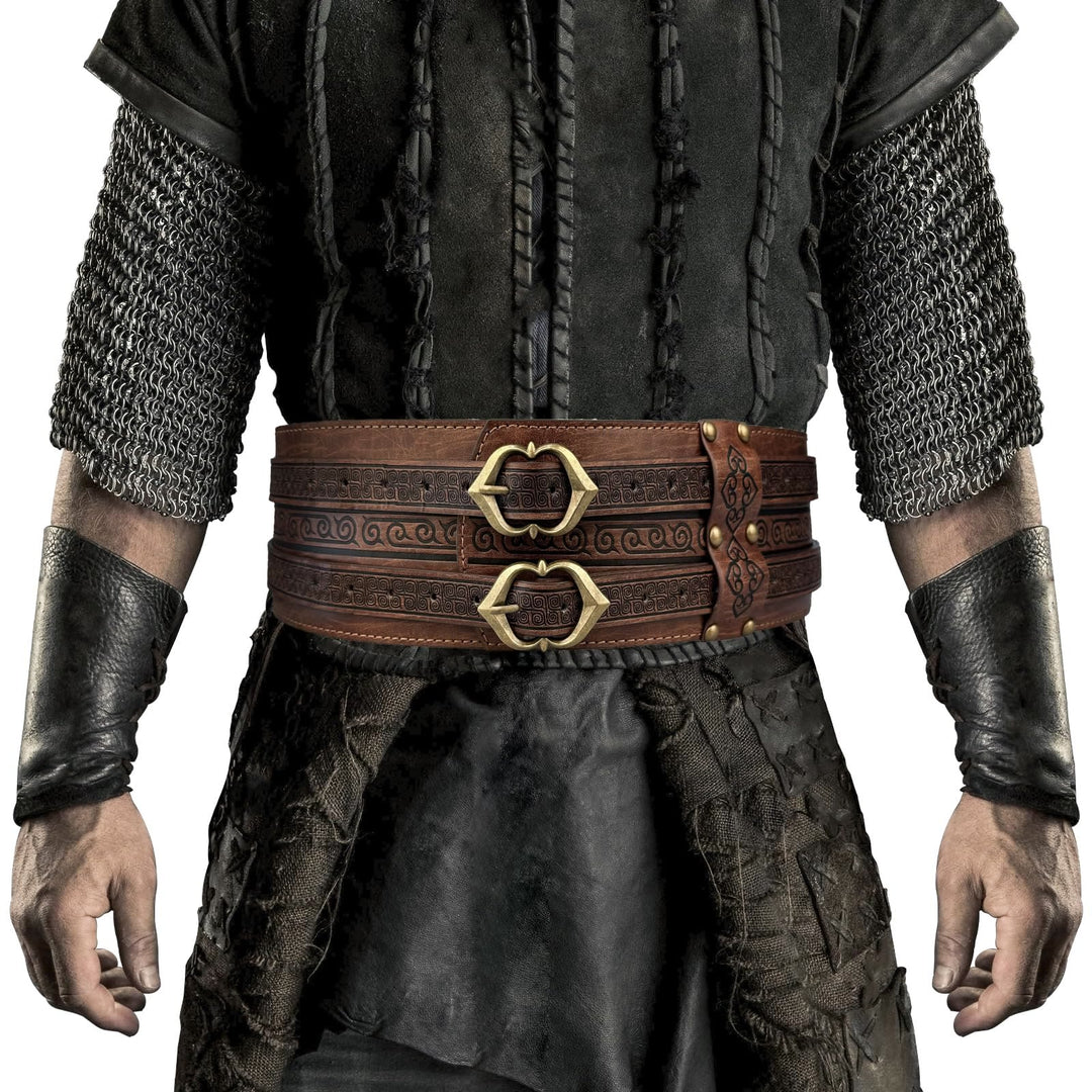 WorldNorse Gothic Keltischer Gürtel mit Doppelschnalle - image 0