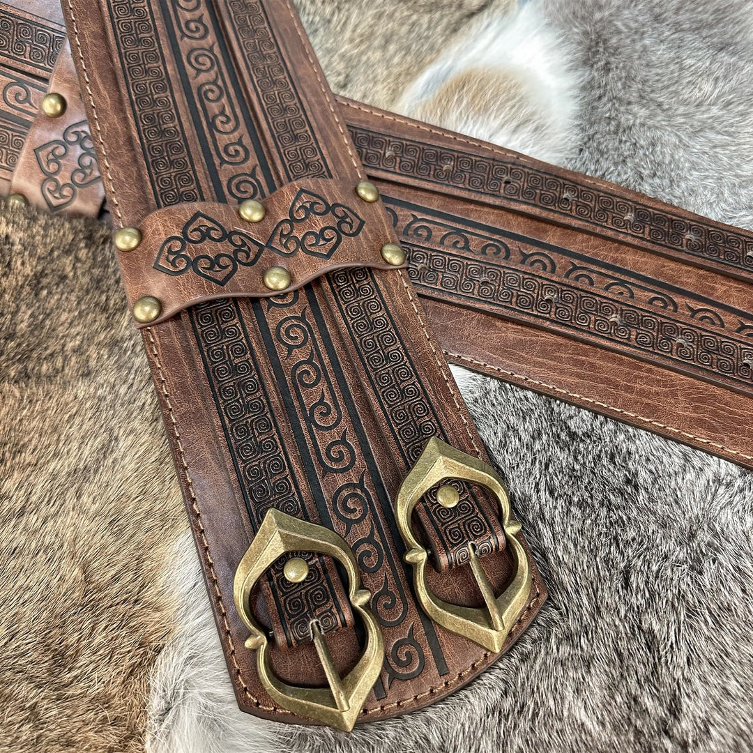 WorldNorse Gothic Keltischer Gürtel mit Doppelschnalle - image 3