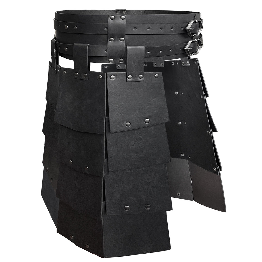 WorldNorse Edgy Mehrplatten-Rockrüstung mit Nieten - Schwarz - image 0