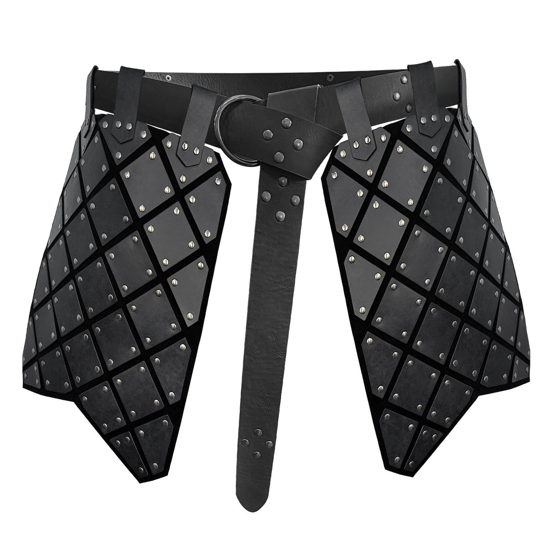 WorldNorse Vintage Geometrischer Rockpanzer mit Nieten - Schwarz - image 4