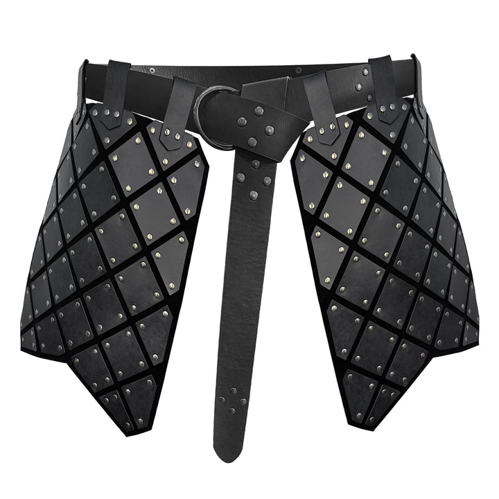 WorldNorse Vintage Geometrischer Rockpanzer mit Nieten - Schwarz - image 4