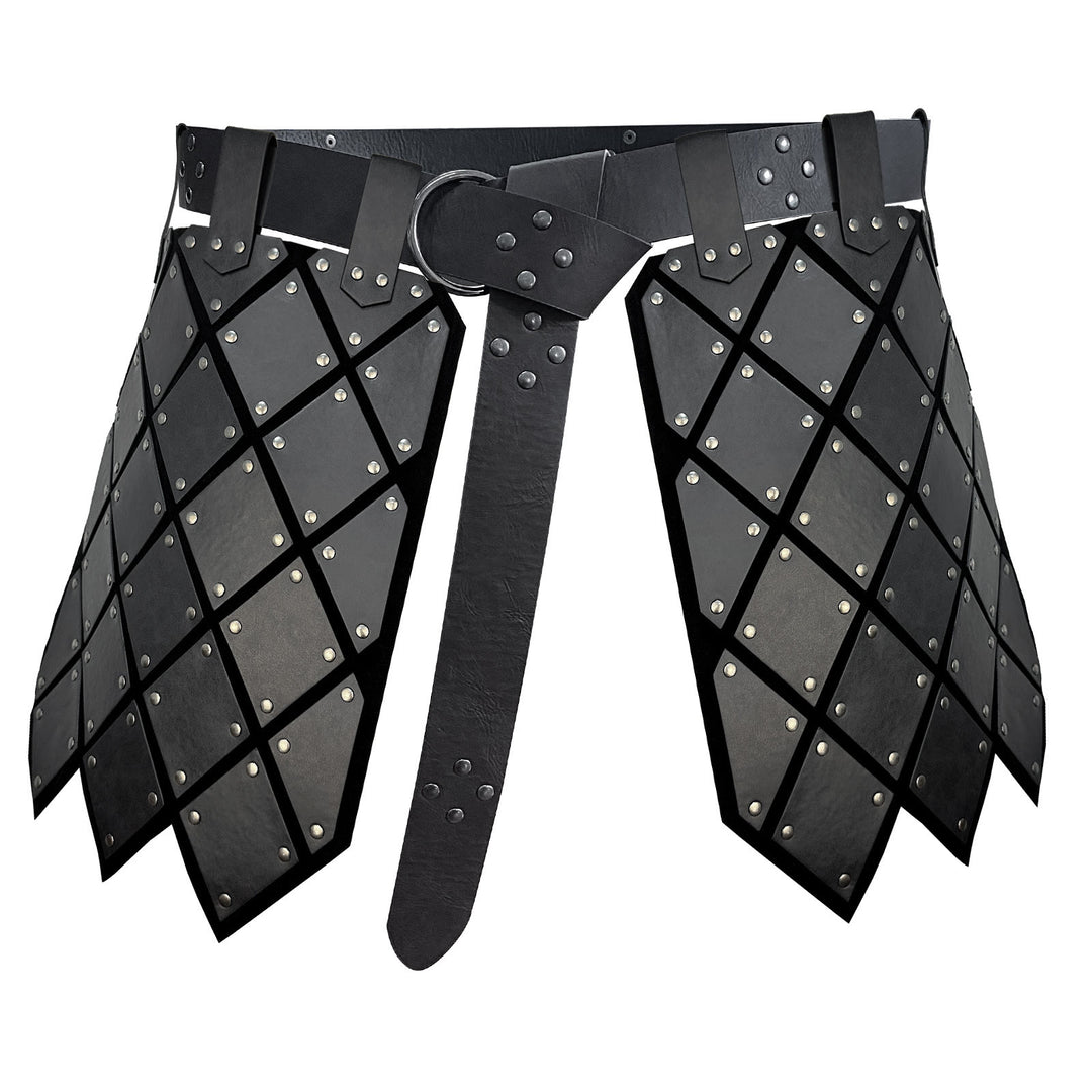 WorldNorse Mittelalterliche Diamantrockrüstung aus Leder - Schwarz - image 7