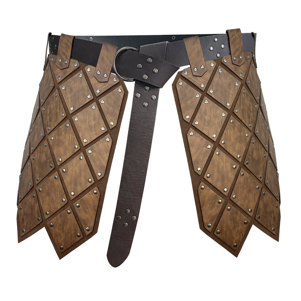 WorldNorse Mittelalterliche Diamantrockrüstung aus Leder - Hellbraun - image 1