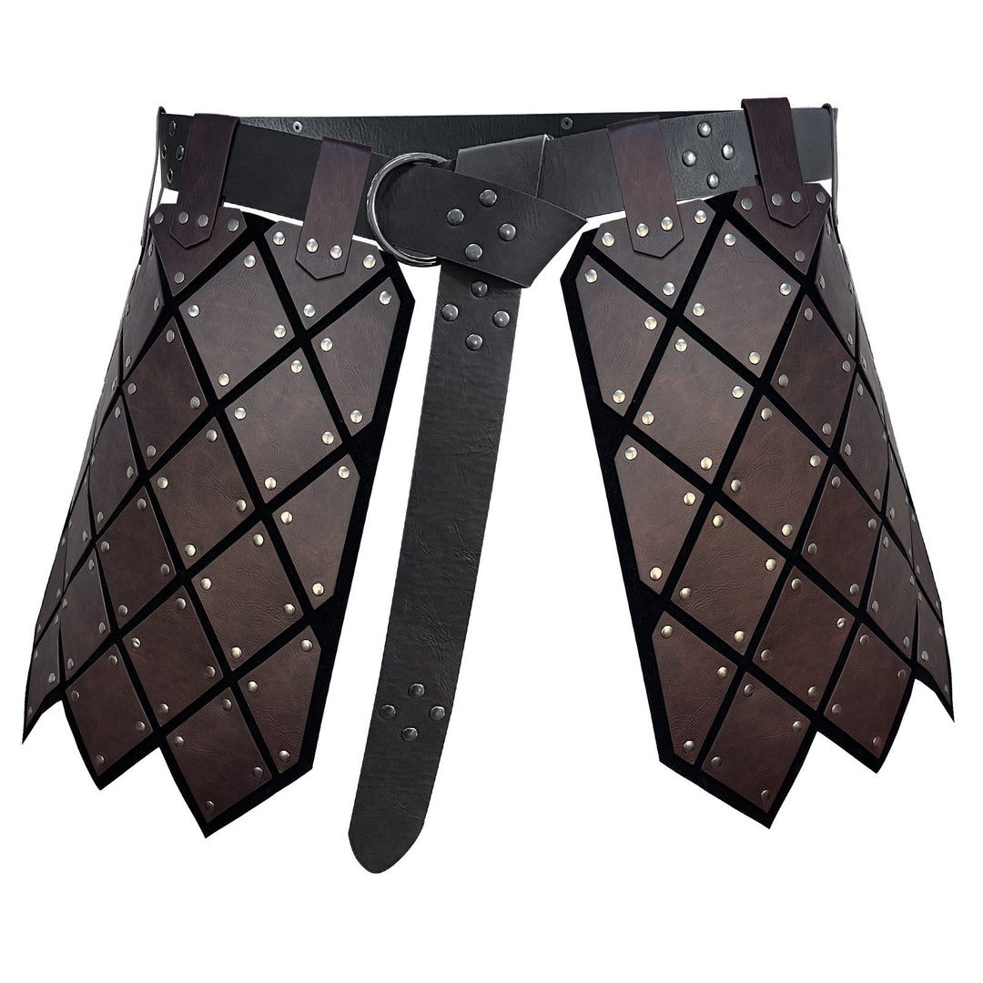 WorldNorse Mittelalterliche Diamantrockrüstung aus Leder - Dunkelbraun - image 3