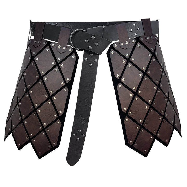 WorldNorse Mittelalterliche Diamantrockrüstung aus Leder - Dunkelbraun - image 3