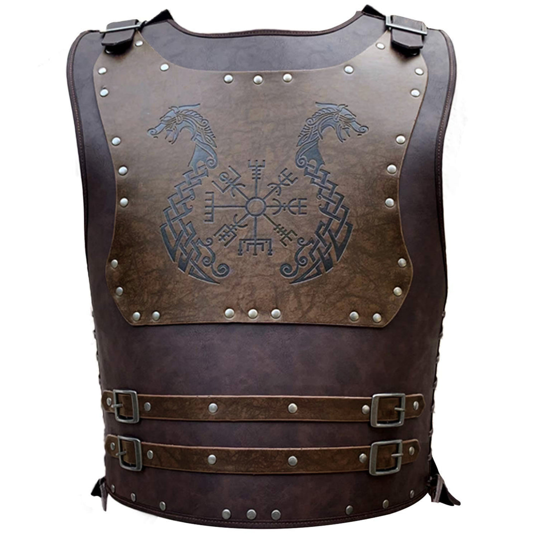 WorldNorse Vintage Keltischer Knoten Drachen Brustpanzer - Nordischer Drache - Braun - image 0