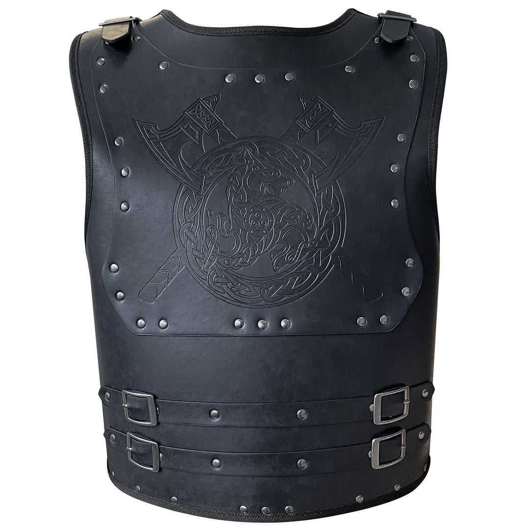 WorldNorse Vintage Keltischer Knoten Drachen Brustpanzer - Wikinger Axt - Schwarz - image 5