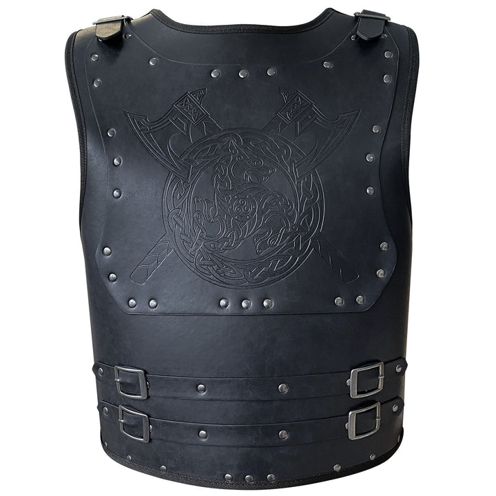 WorldNorse Vintage Keltischer Knoten Drachen Brustpanzer - Wikinger Axt - Schwarz - image 5