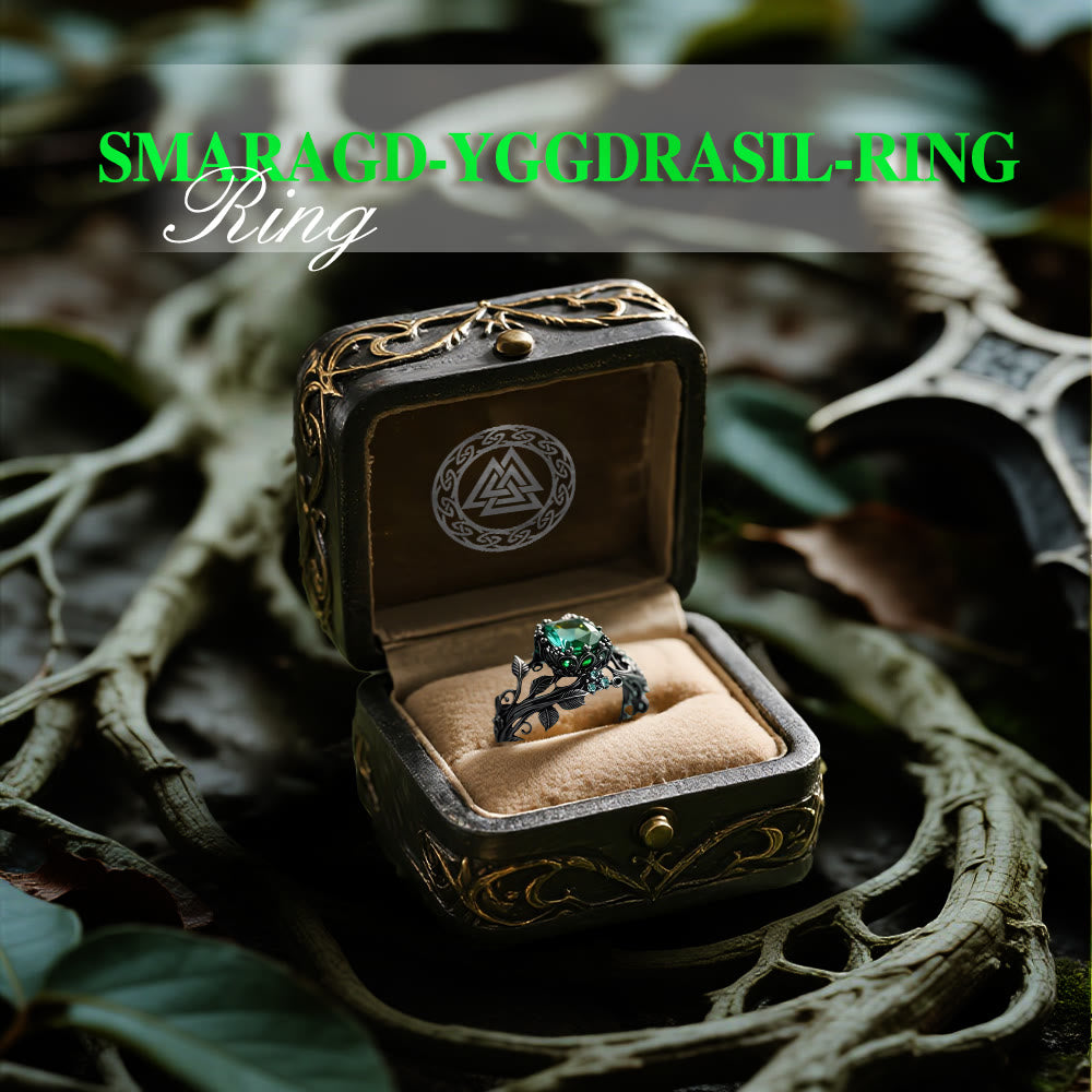 WorldNorse Smaragd- Yggdrasil Ring - image 2