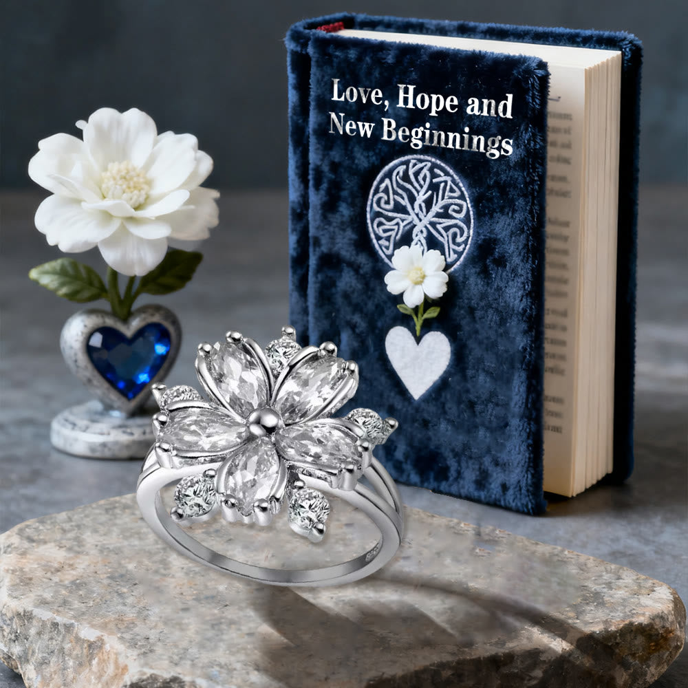 WorldNorse Ring mit rosa Kristall-Liebesblume der Erneuerung - image 8