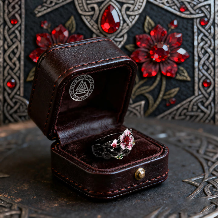 WorldNorse Mystic Tree Blossom Rubinring - image 4