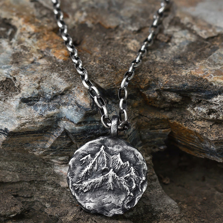 WorldNorse Handgefertigtes 999 Silber Gothic Berg Halskette - image 0