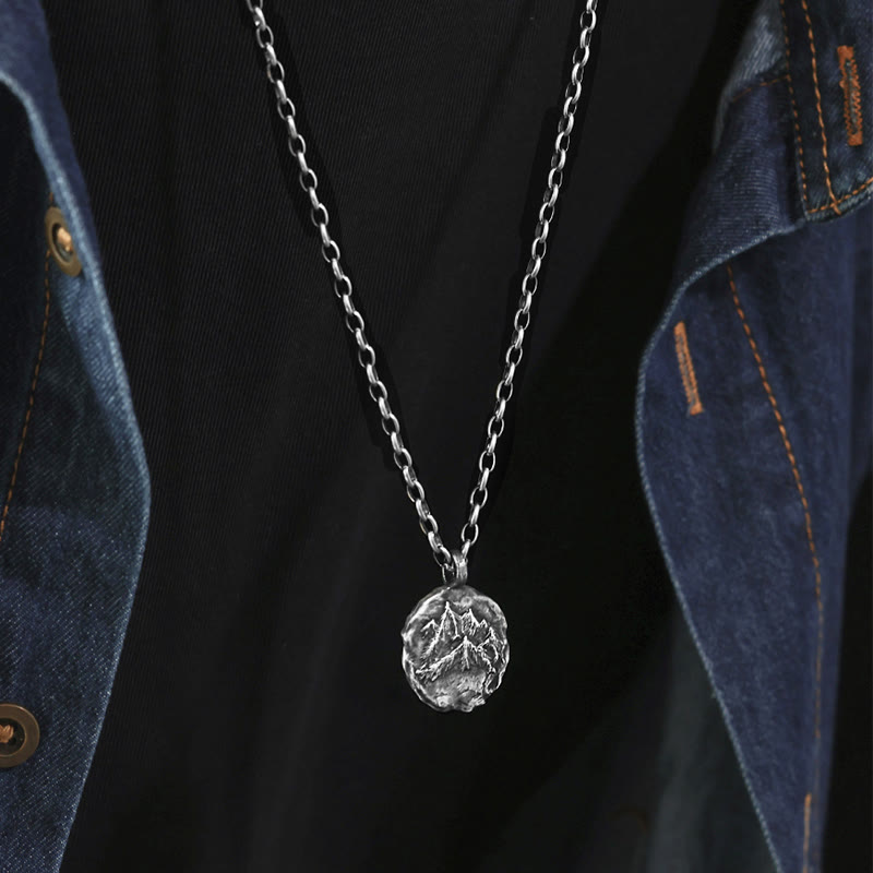 WorldNorse Handgefertigtes 999 Silber Gothic Berg Halskette - image 1