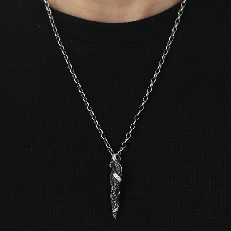WorldNorse Handgefertigtes Halskette aus gedrehtem Zweig, 999 Silber - image 1