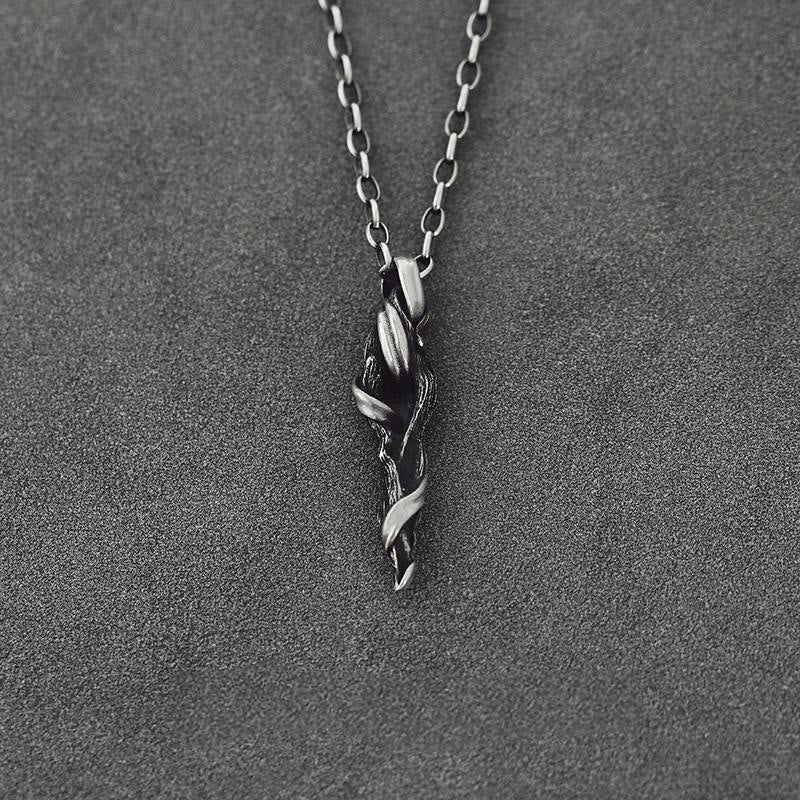 WorldNorse Halskette aus gedrehtem Zweig, 999 Sterlingsilber - Stil A - Mit 60cm eiförmiger Kette - image 4