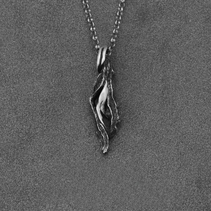 WorldNorse Handgefertigtes Halskette aus gedrehtem Zweig, 999 Silber - Style B - Mit 55 cm langer, silberner Cuban Link Kette - image 5
