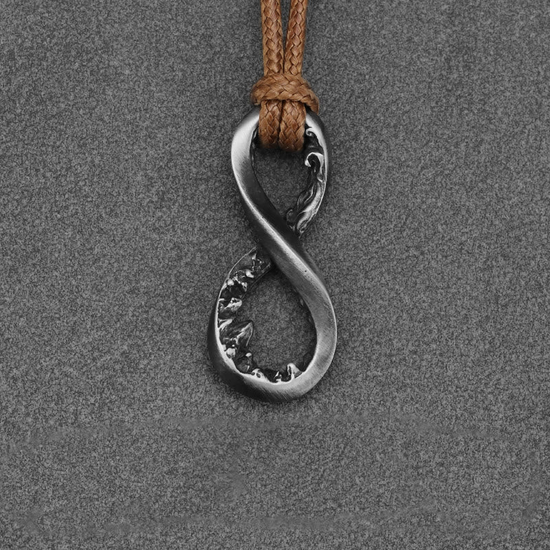 WorldNorse Halskette mit Infinity-Bergmotiv, 999 Sterlingsilber - Große Größe – mit Lederband - image 6