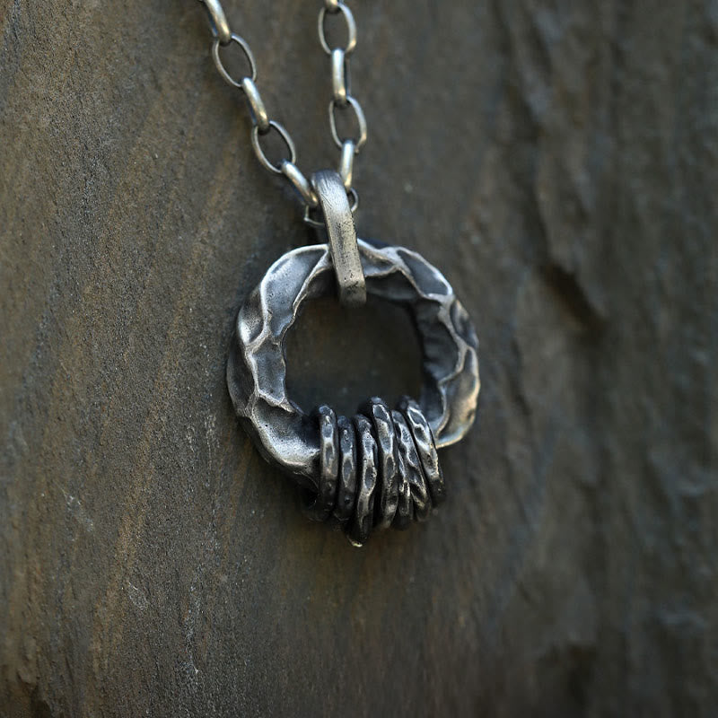 WorldNorse 999 Sterling Silber Mittelalterliche gehämmerte Ringhalskette - image 3