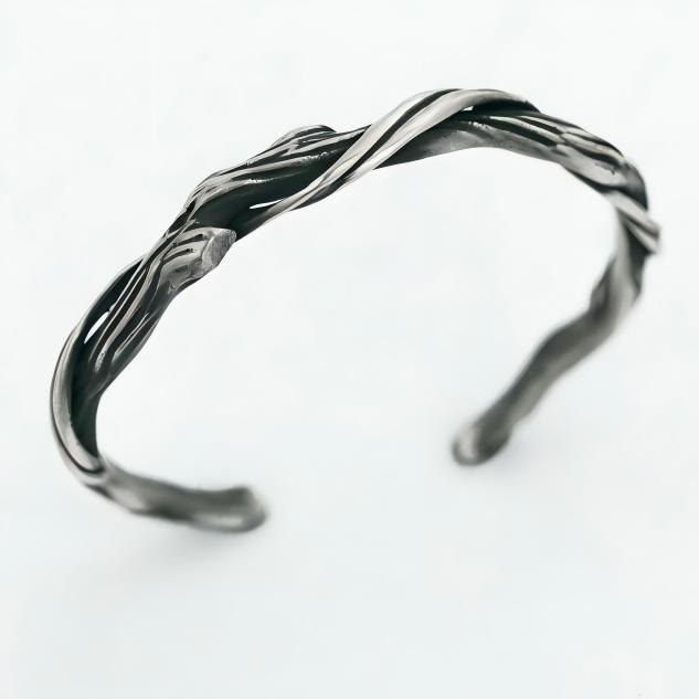 WorldNorse Armband aus gedrehtem Zweig aus 999er Sterlingsilber - Plus - image 5