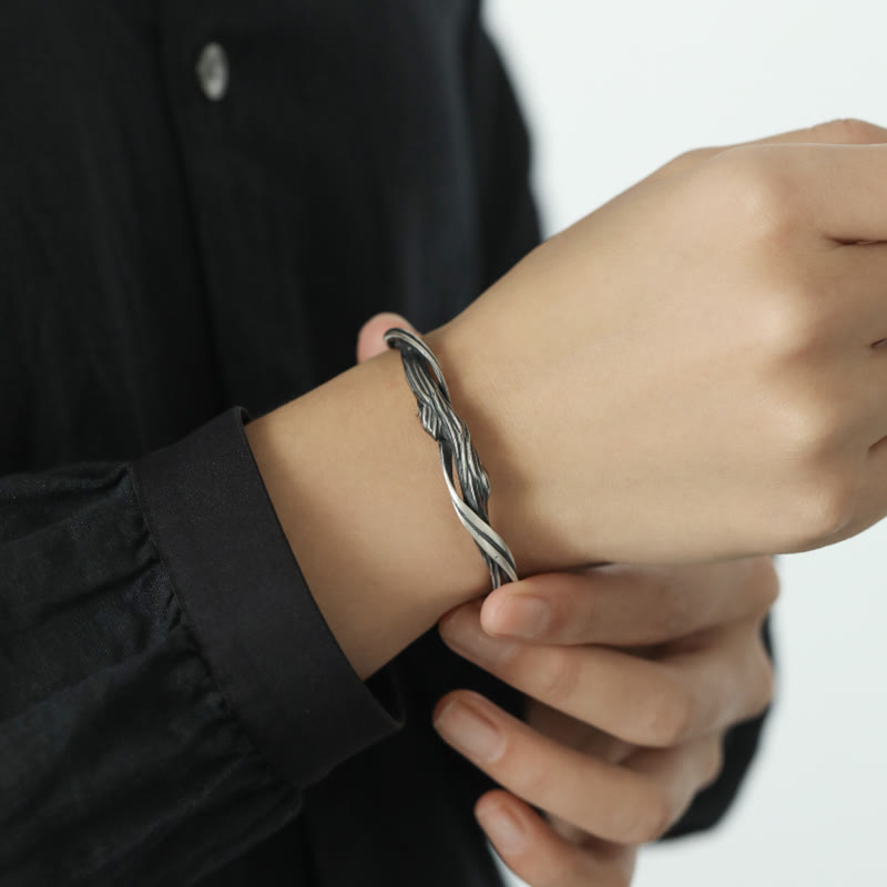 WorldNorse Handgefertigtes Armband aus gedrehtem Zweig aus 999er Silber - image 1