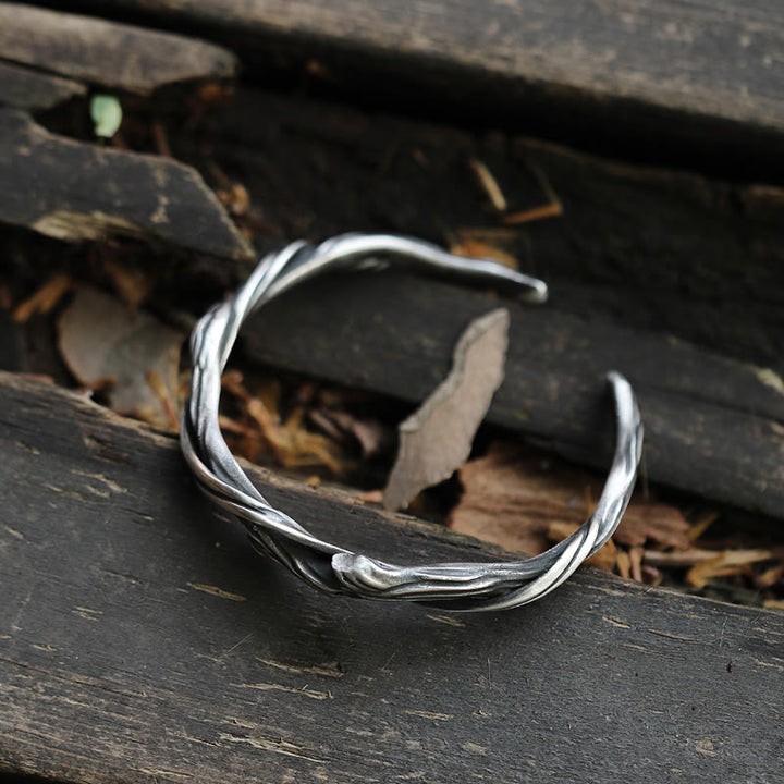 WorldNorse Handgefertigtes Armband aus gedrehtem Zweig aus 999er Silber - image 2