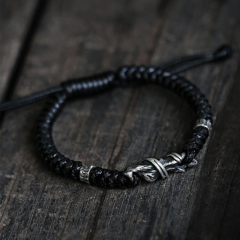 WorldNorse Handgefertigtes 999 Silber Drachen geflochtenes Armband - image 0