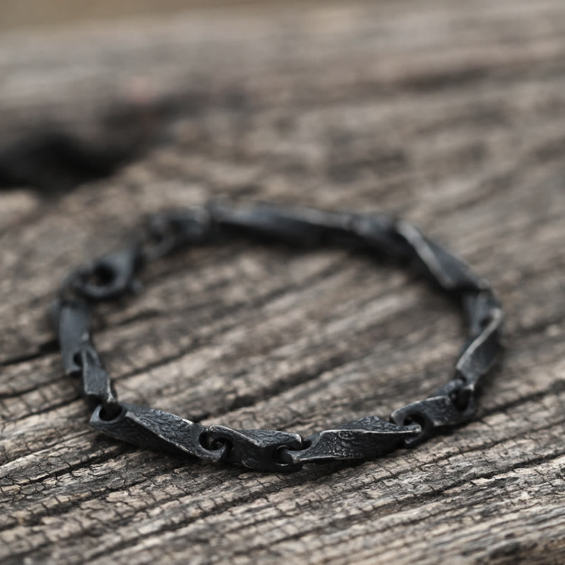 WorldNorse 925 Sterling Silber Dunkel Robustes Kettenarmband - image 0