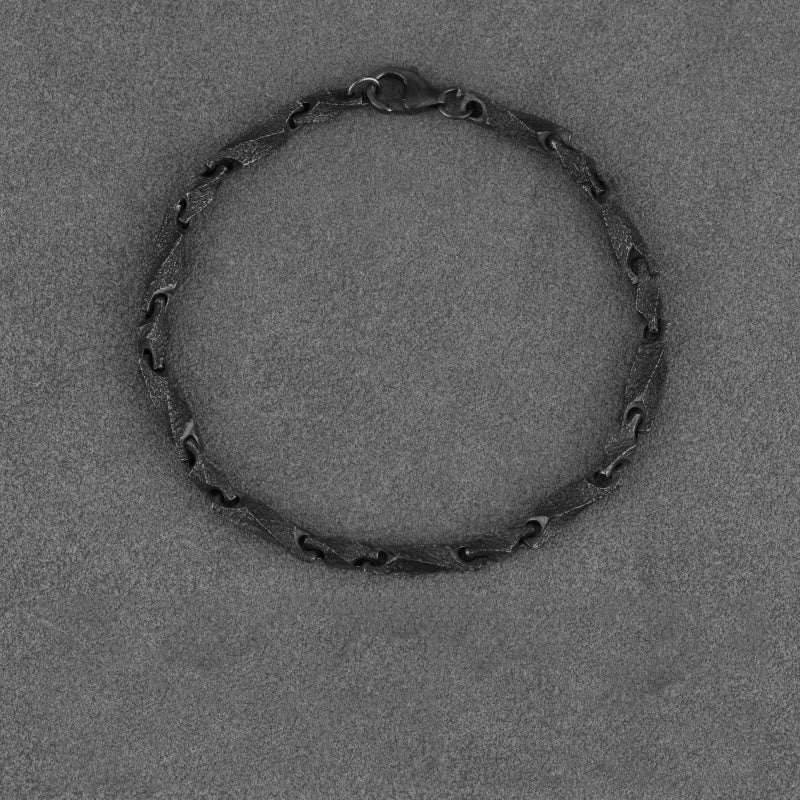 WorldNorse handgefertigtes 925er Silber Dunkel Robustes Kettenarmband - 3 mm - 19 cm - image 4