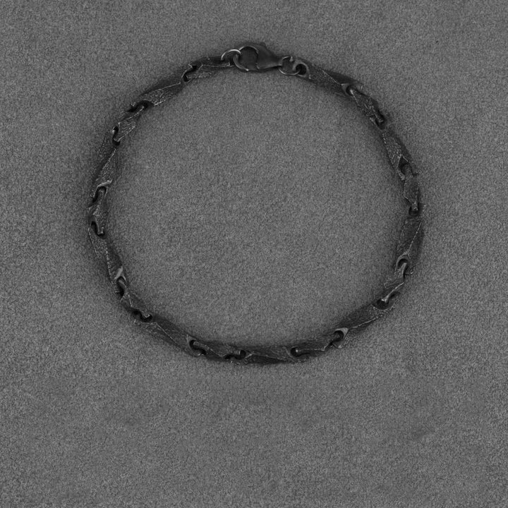 WorldNorse handgefertigtes 925er Silber Dunkel Robustes Kettenarmband - 3 mm - 19 cm - image 4