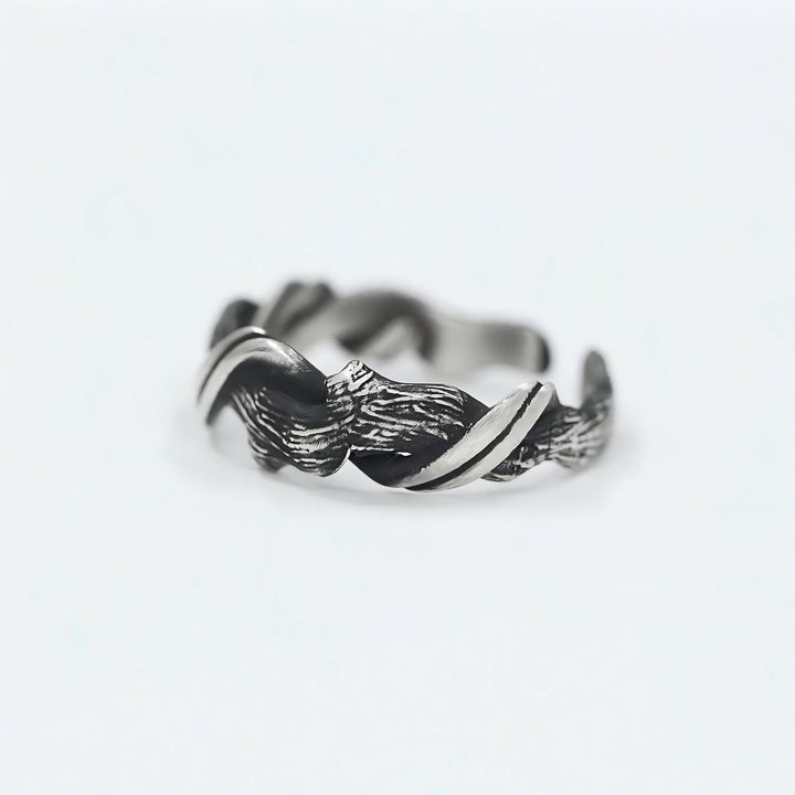 WorldNorse Handgefertigtes 999 Silber Gotischer strukturierter Astring - image 7