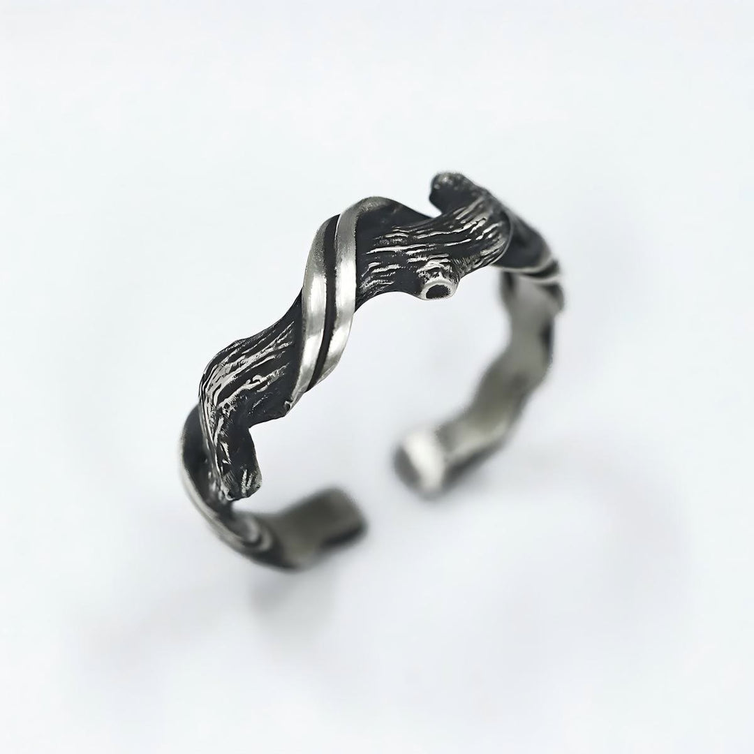 WorldNorse Handgefertigtes 999 Silber Gotischer strukturierter Astring - image 6