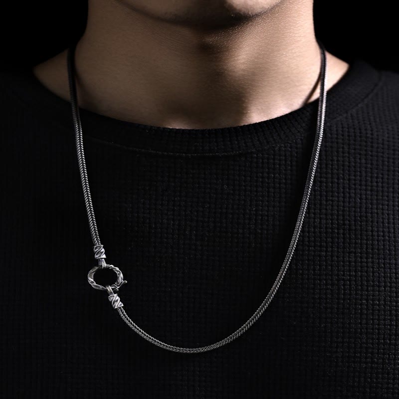 WorldNorse Halskette mit gedrehtem Knoten aus handgefertigtem 925er Silber - image 1