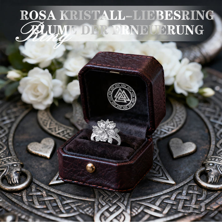 WorldNorse Ring mit rosa Kristall-Liebesblume der Erneuerung - image 7