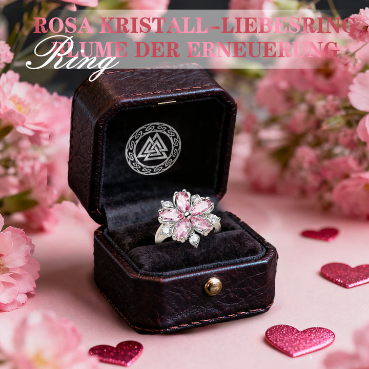 WorldNorse Ring mit rosa Kristall-Liebesblume der Erneuerung - image 2