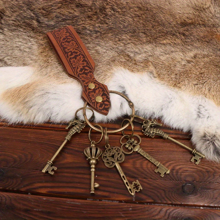 WorldNorse Mittelalterlicher Vintage Cosplay Schlüsselanhänger - Braun#B - image 3