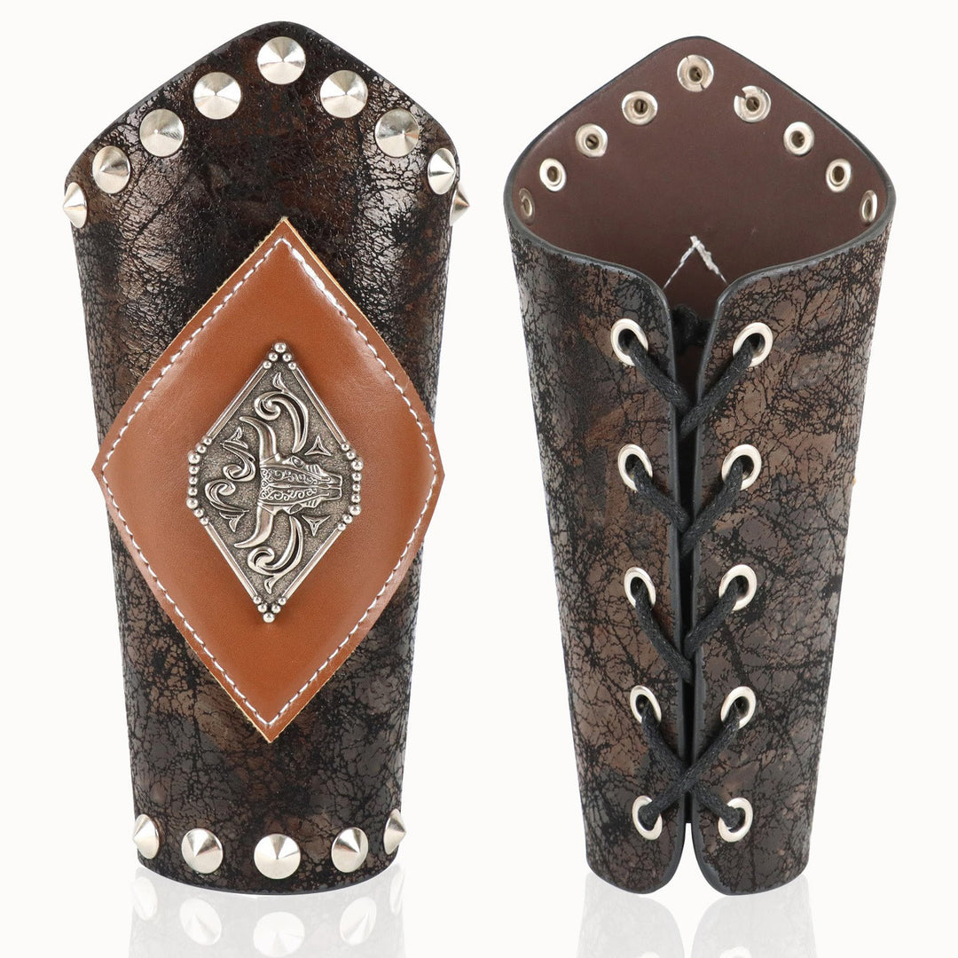 WorldNorse Armschienen mit beschlagenem Tieremblem - Braun - image 0