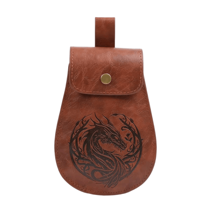 WorldNorse Retro-Ledertasche mit Drachenprägung - Tasche - Braun - image 6