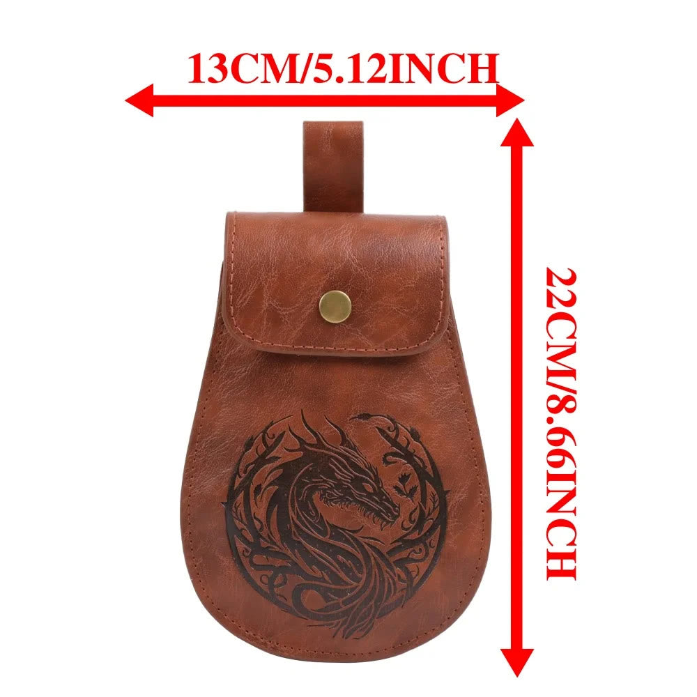 WorldNorse Retro-Ledertasche mit Drachenprägung - image 9