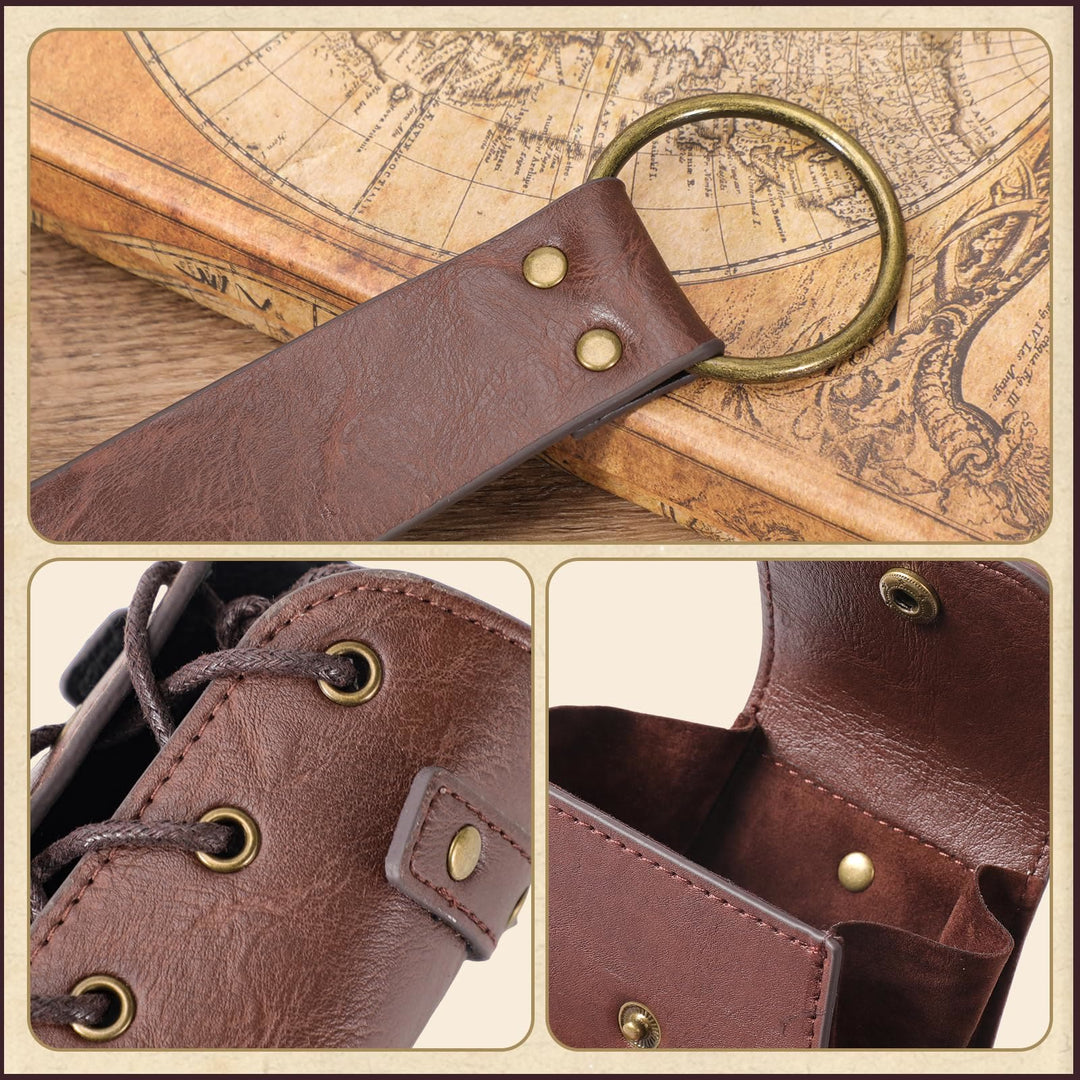 WorldNorse Vintage Drachen geprägt Schnalle Tasche Gürtel Arm Armschienen Schwert Gürtel Scheide Set - image 6