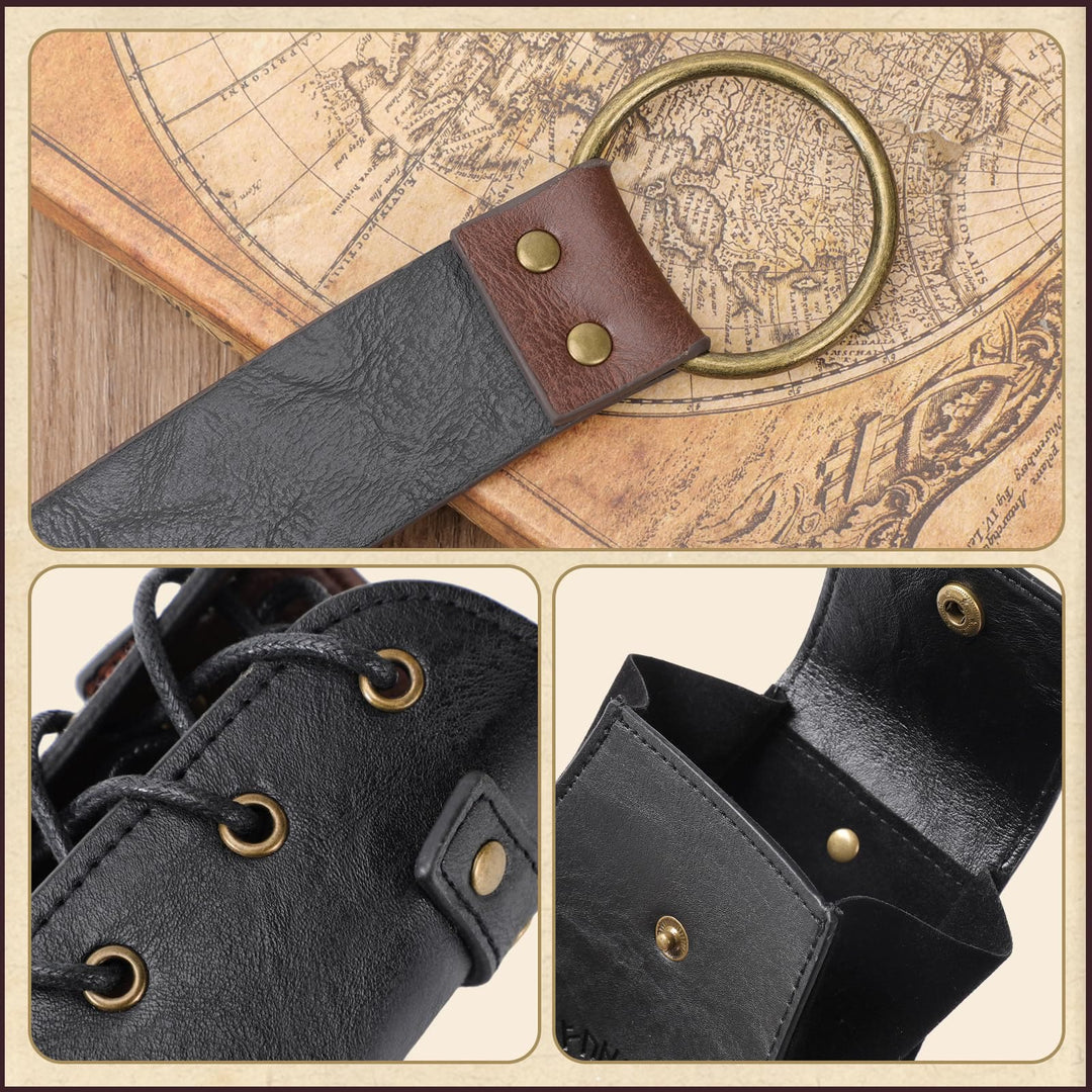 WorldNorse Vintage Drachen geprägt Schnalle Tasche Gürtel Arm Armschienen Schwert Gürtel Scheide Set - image 9