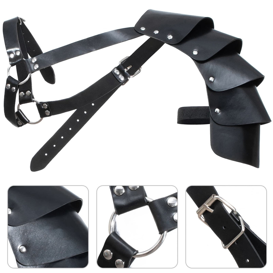 WorldNorse Kapuzenschal Schnallengürtel Armschienen Bund Schulterstück Set - image 5