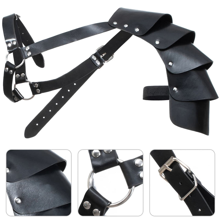 WorldNorse Kapuzenschal Schnallengürtel Armschienen Bund Schulterstück Set - image 5