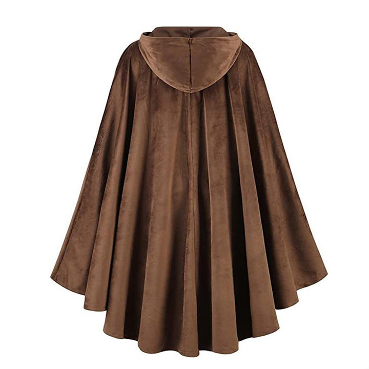 WorldNorse Rustikaler Cosplay-Umhang mit Kapuze und Schnallenbesatz - image 2