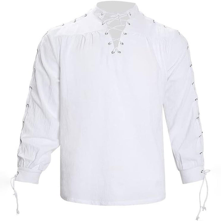 WorldNorse Mittelalterliches Kostümhemd mit Schnürung - Weiß - US/UK/AU50, EU60 (5XL) - image 9