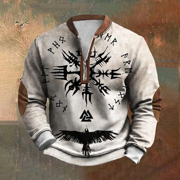 WorldNorse Arcane Huginn and Muninn Valknut Reißverschluss-Sweatshirt - US/UK/AU52, EU62 (6XL) - image 0