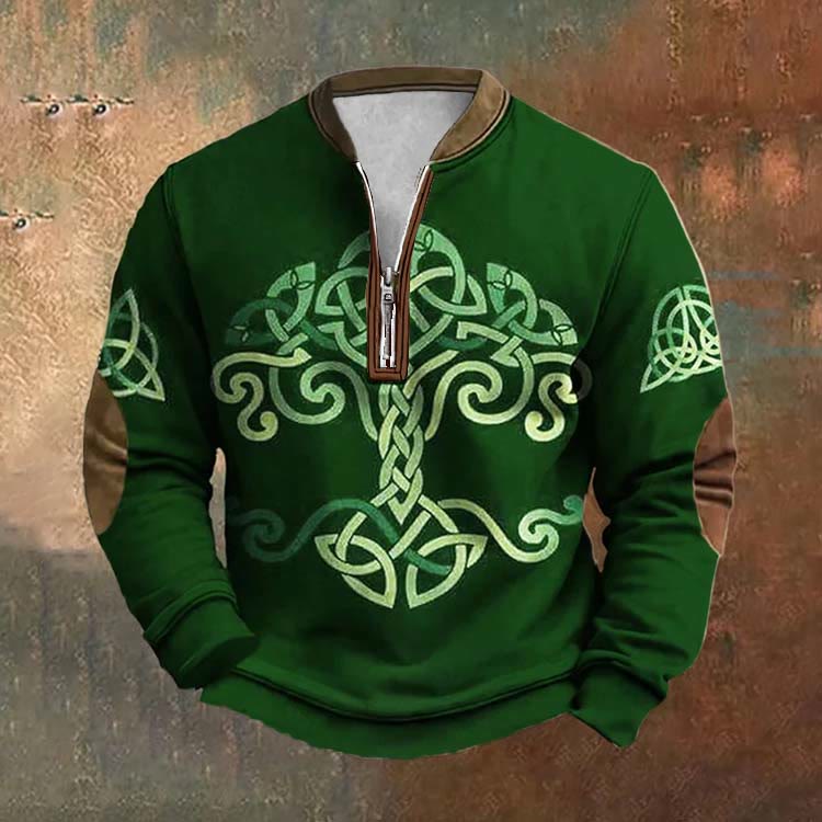 WorldNorse Verzauberter Baum des Lebens Reißverschluss-Sweatshirt - US/UK/AU52, EU62 (6XL) - image 0