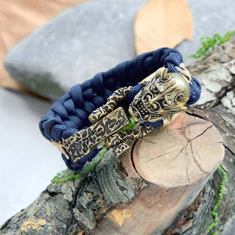 WorldNorse Viking Vintage Dämon Axt Paracord geflochtenes Armband - image 1