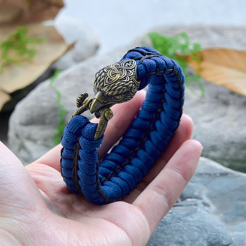 WorldNorse Viking Antikes Raven -Paracord-Geflochtenes Armband - image 2